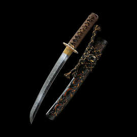 战龙胁差日本短刀剑皆烧冷兵器工艺品外贸批发 wakizashi 未开刃
