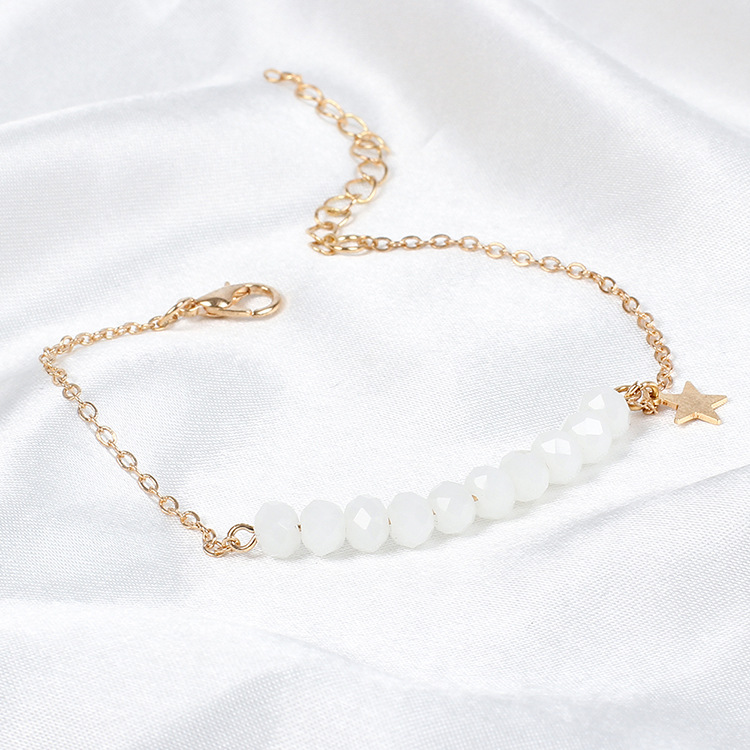4g Weight Bracelets Classification Women'S Gender White, Red, Green Color  New Simple Crystal Bracelet 1