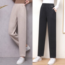 冬季女裤2025新款中老年女裤冬款加绒加厚休闲裤哈伦裤小脚裤百搭