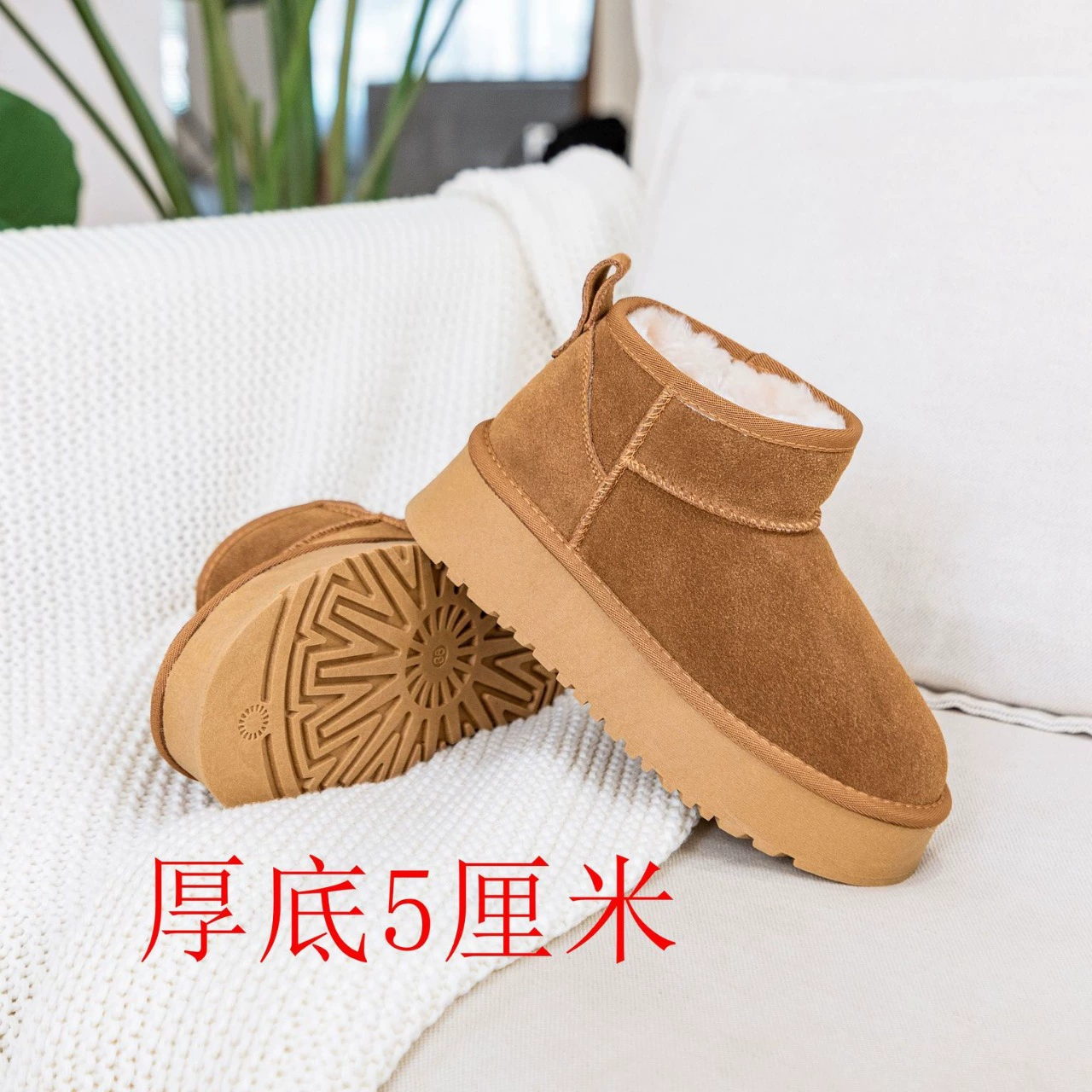 Зимние ботинки из натуральной кожи на плоской подошве, увеличивающая нижнюю часть, на толстой подошве, толстая замшевая сумка, обувь Zhou Dongyu 2025, зимние теплые шерстяные хлопковые туфли