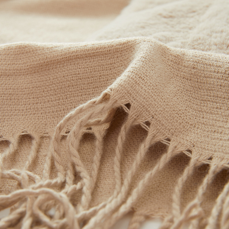 Scialle in cashmere imitazione donna autunno e inverno sensazione di alta qualità 2024 nuova sciarpa coreana versatile e spessa_voghion.com