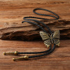 Retro metal tie, men's pendant with butterfly, necklace, suitable for import, European style