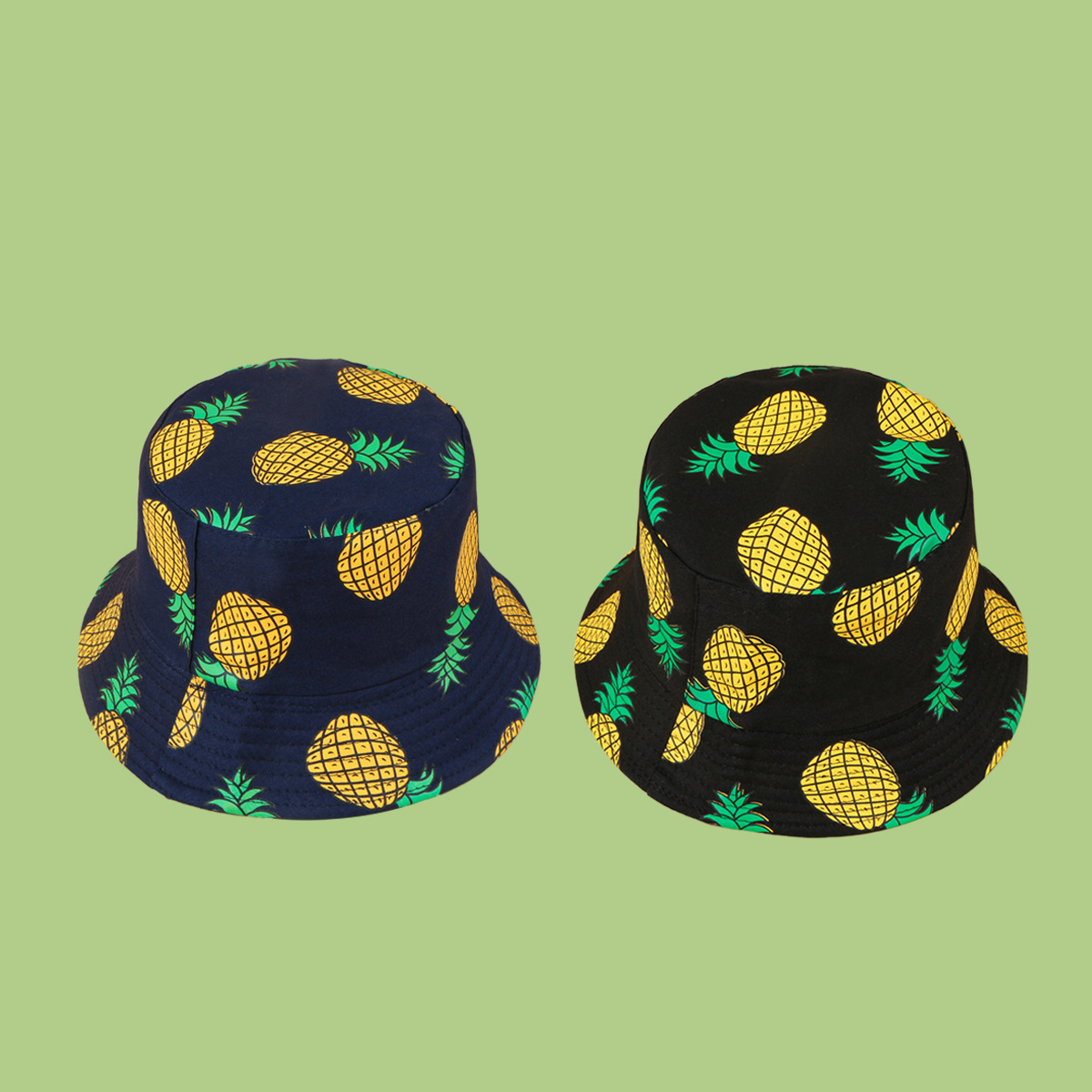 Verano nueva protección solar ala ancha estilo coreano piña pescador sombrero mujer moda todo partido casual lavabo sombrero Hombres estilo japonés