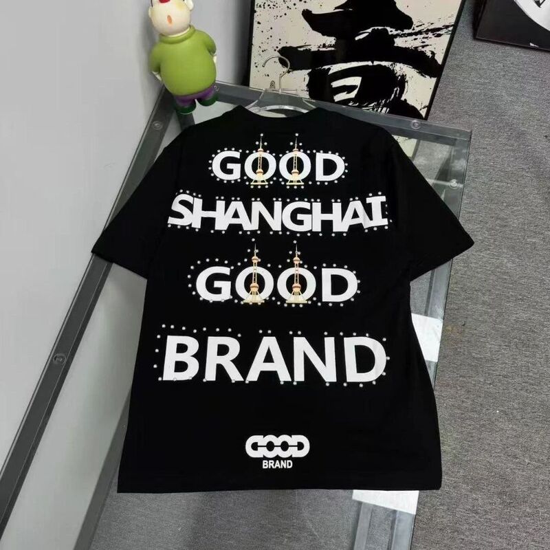 秋季新款高品质美式潮流时尚百搭小众设计感轻奢男女同款短袖T恤|undefined
