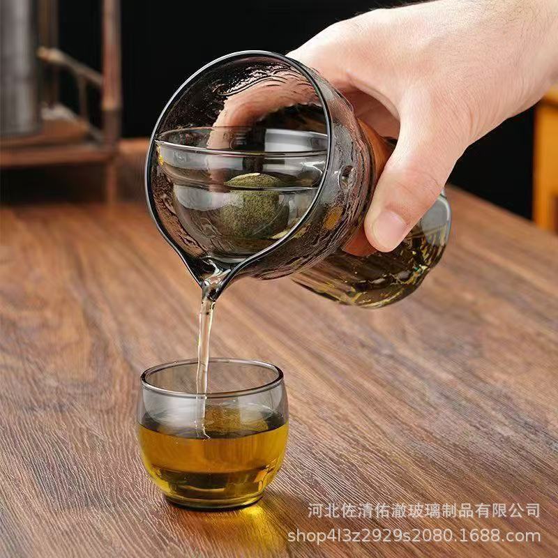 高颜值旋转公道杯小青柑专用泡茶壶玻璃孔过滤茶水分离冲泡器|undefined