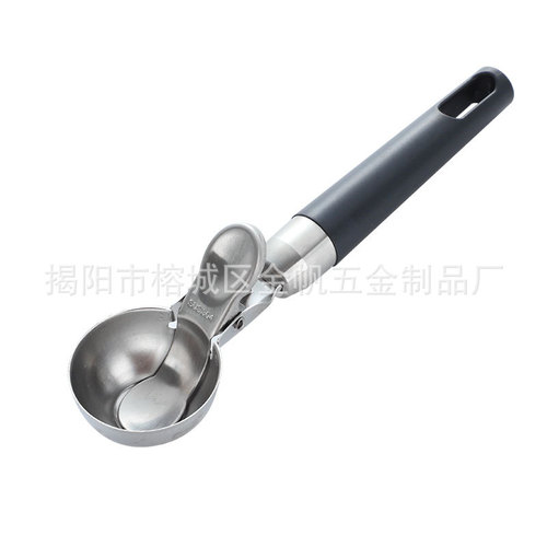 Ergonomic Gelato Scoop 304 Stainless Steel Ice Cream Scooper for Fruits, Cross-border Amazon Ice Cream Cone Scoop