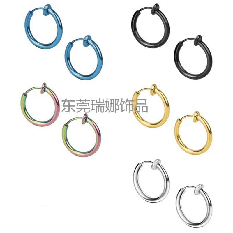 Steel spring stainless steel, ear clips, children's Korean trend earrings, no pierced ears