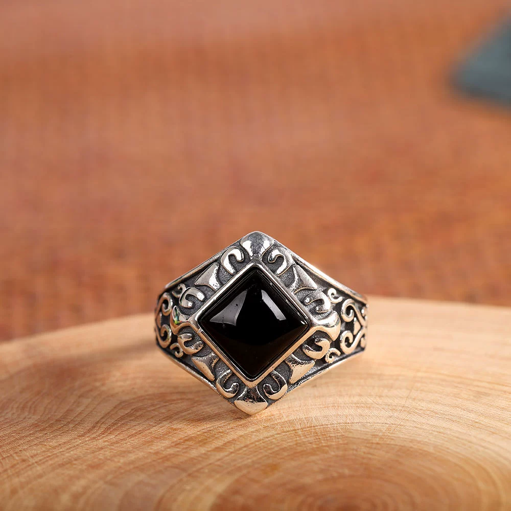 Jewelry, agate ring, style, silver 925 sample