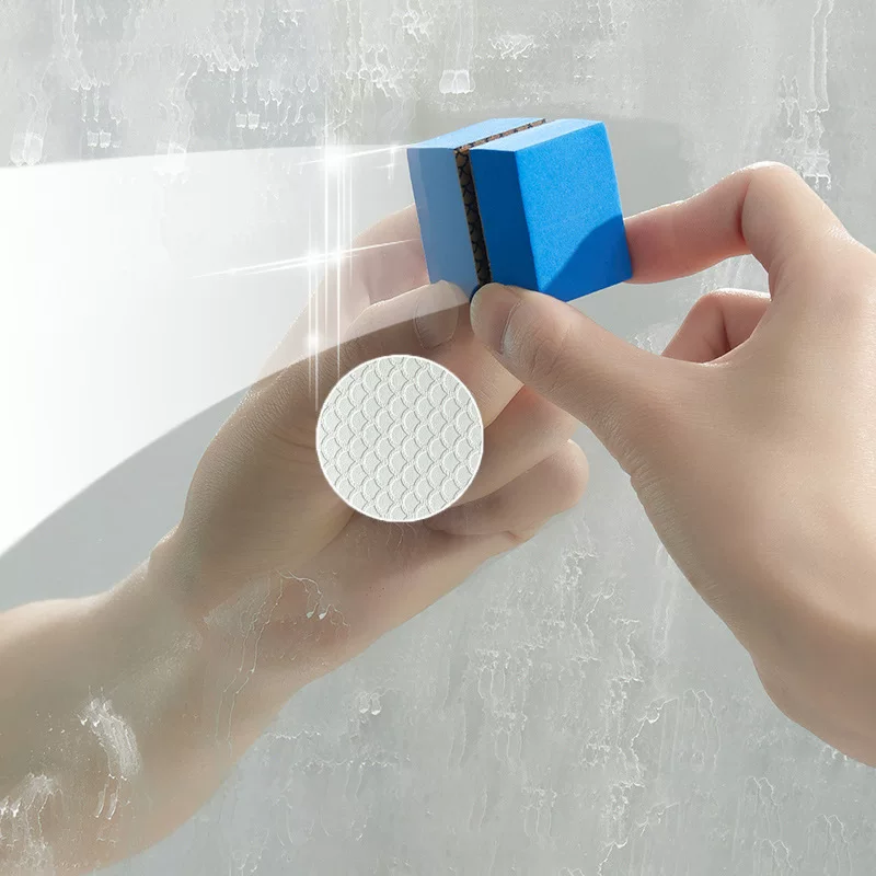 Glass hygienic powerful sponge bath sponge, mirror effect