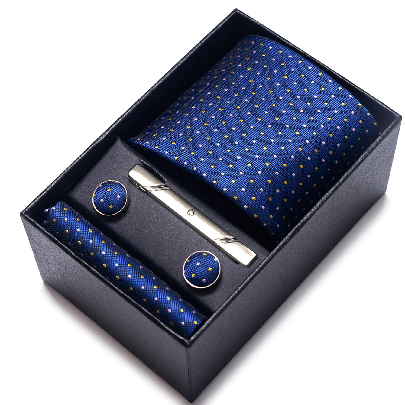 Set de Caja de Regalo con Corbata de Negocios para Hombre de Rayón Jacquard para Boda