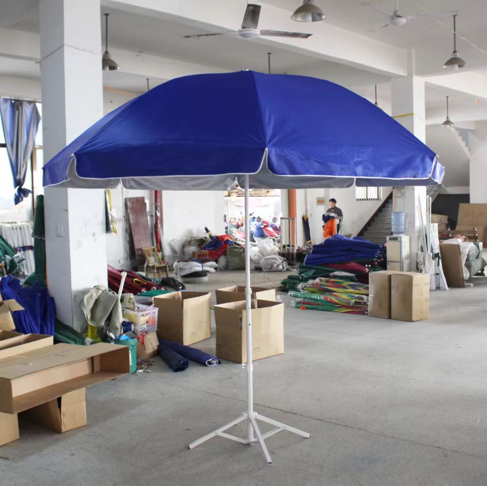户外沙滩伞红蓝色银胶大圆伞牛津遮阳伞摆摊太阳伞防雨西瓜色大伞