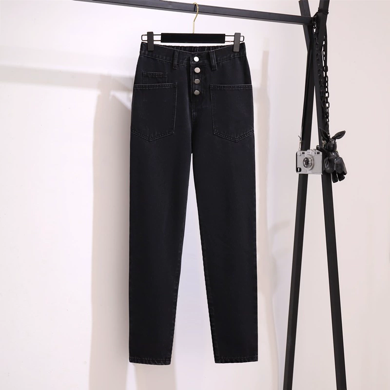 308 плюс толстые джинсы больших размеров для женщин 300 кг 350 кг тонкие брюки Harlan весна и осень могут носить 200 кг 240