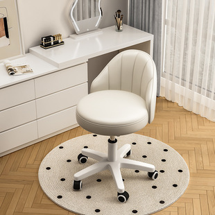 Wholesale Makeup Chair Girls Bedroom Universal Wheel Stool Cream Style Rotatable Manicure Chair Internet Celebrity Dressing Table Stool