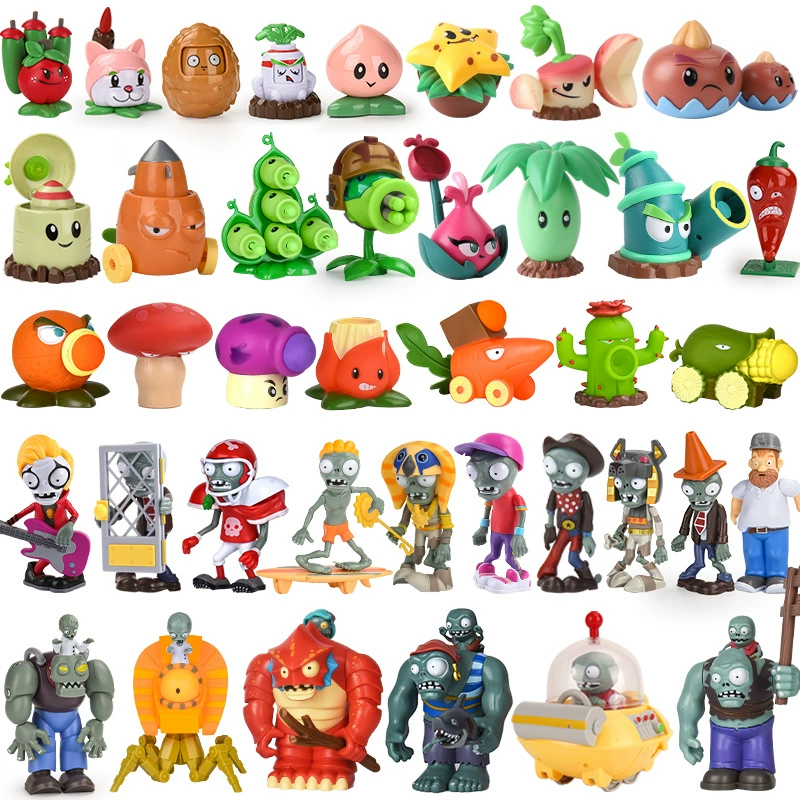 Игрушки Plant vs. Zombie оптом Rugby железная сетка, ворота зомби, человек-едящая цветок pea штурм, армейский набор