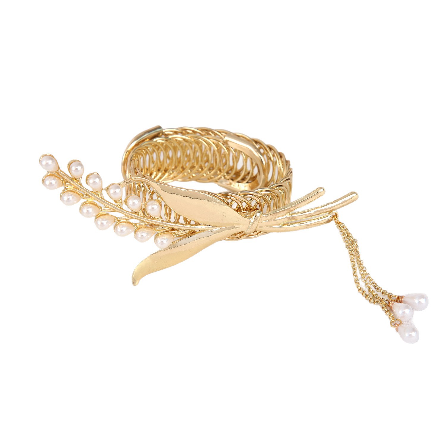 Abraçadeira de cortina com coração e pérolas elegante_voghion.com