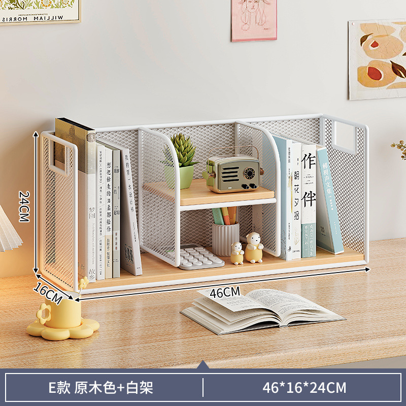 Estante de pie de escritorio Estante de piso pequeño de escritorio Estante de almacenamiento Hogar de varias capas Estante pequeño Estante en capas de acabado de archivos