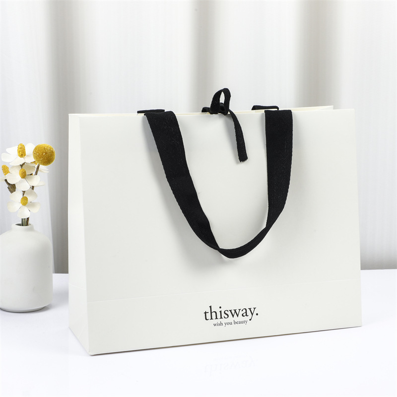 定 制礼品袋通用白卡纸手提袋茶叶饰品服饰服装纸袋鞋子包装袋