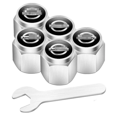 Suitable for Nissan Sylphy, X-Trail, Qashqai, Teana, Tiida, Bluebird Modified Car Tire Valve Cores (valve) - nissan-5-pack-with-wrench-set-of-5