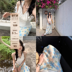 王少女的店 碎花半身裙女春季新款度假风甜美显瘦百搭小个子裙子