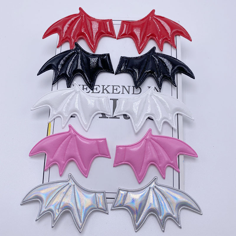 Ultrasonic Embossed Devil Horn Wings DIY Handmade Halloween Vampire Hairpin Clothes Hat Decorative Accessories