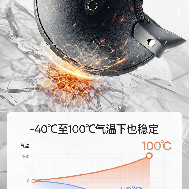 Retro Motorcycle Helmet 3C Certified Winter Warm