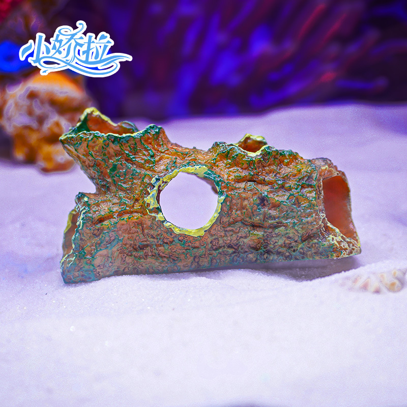 Nueva decoración de paisajismo para acuarios con forma de tojo de árbol, escondite para reptiles, lagartos y serpientes, agujero de árbol simulado de Xiaohongshu para descansar.