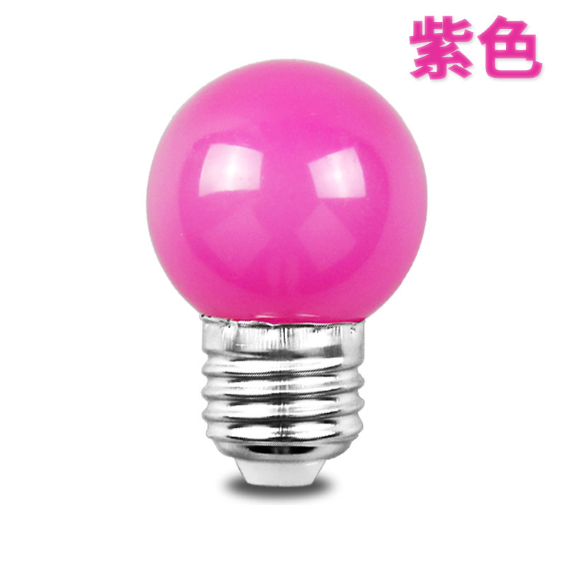 Ledカラー電球e 27元宵赤緑青黄橙ピンク紫装飾バーktv雰囲気提灯省エネランプ|undefined
