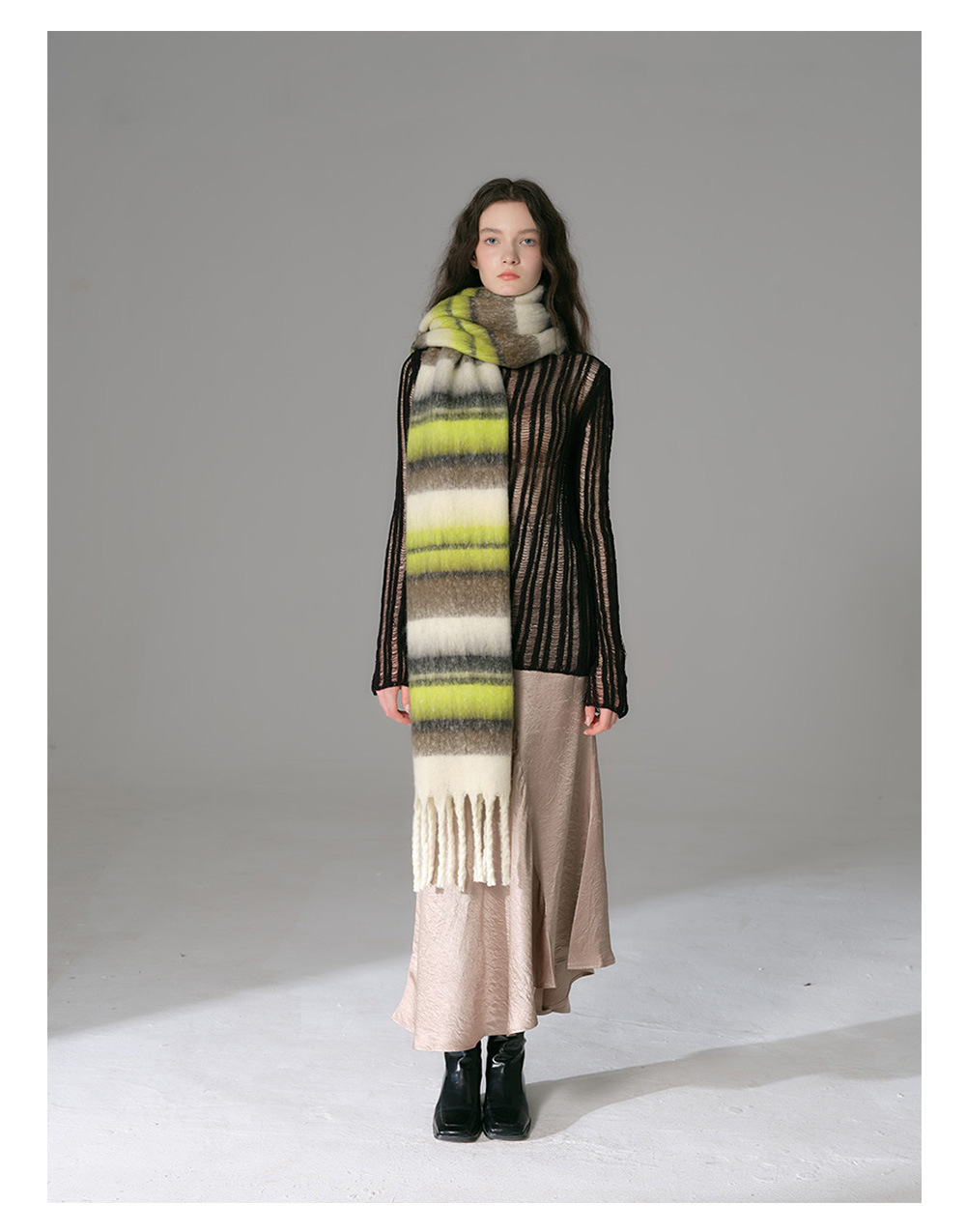 Imitation Cashmere Fringe Scarf For Women Soft Winter Shawl Bib_voghion.com