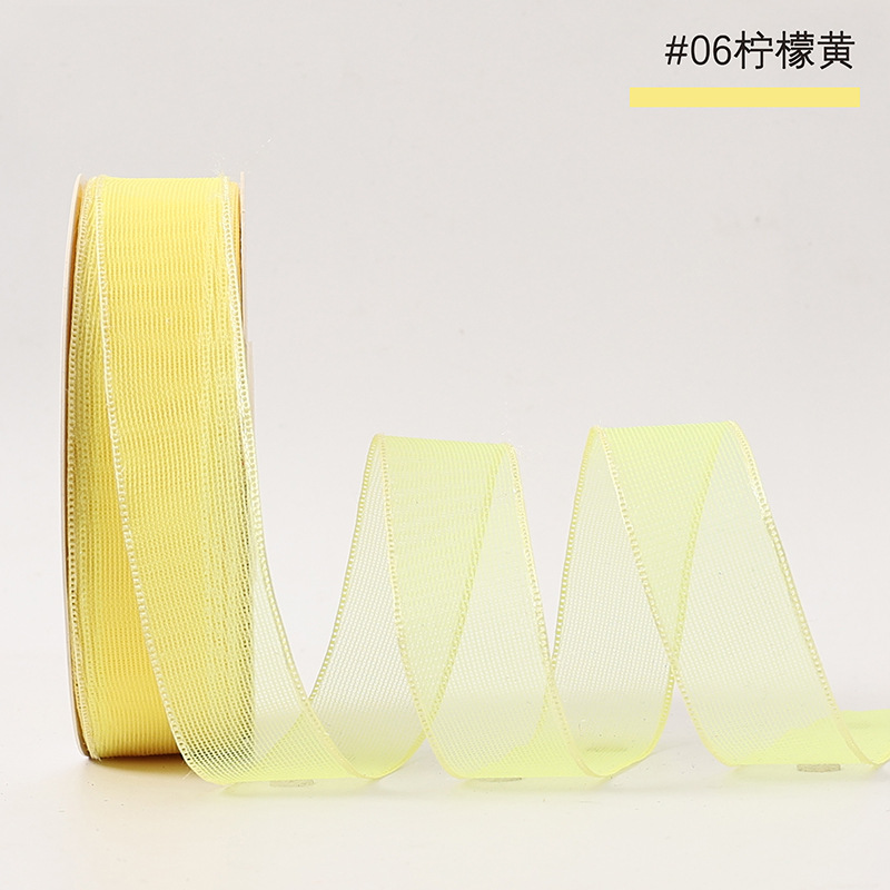 Brillante brillo de viento fresco envasado de flores cintas DIY artesanal arco de pastel de cinta de cinta florista