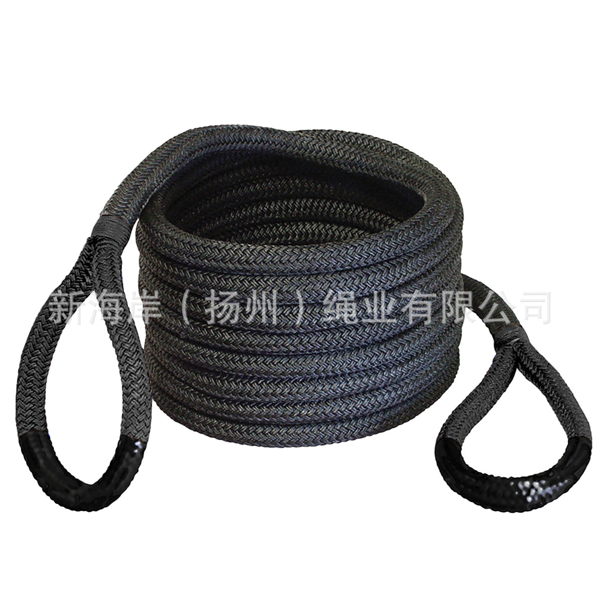 汽车动力恢复 双编尼龙拖车绳 30%伸长防冲断 越野车救援绳