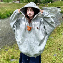 腊肠狗连帽卫衣女秋冬韩国2025新款甜酷时尚百搭宽松开衫学生外套
