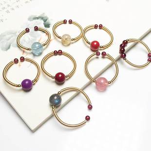 ˮ����ָʯ��ʯ���Lʯ�l�����ĸ��ɰ14K�@�� Ůˮ����ָ�Y��