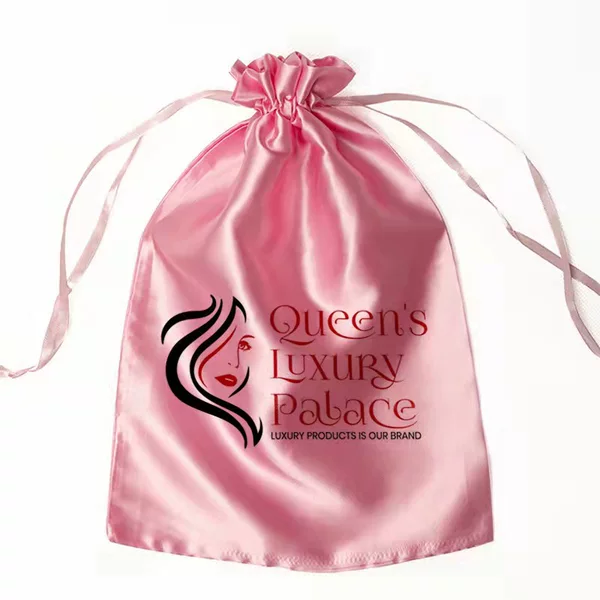 Amazon best selling wig satin bag silk bag bundle bag wig dust bag can be printed LOGO