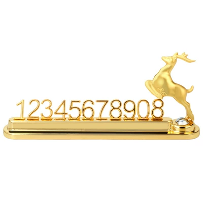 Creative temporary parking number plate wholesale phone car mobile phone card cartoon Golden Deer parking sign (Nömrəli dayanma kartı) - golden-deer