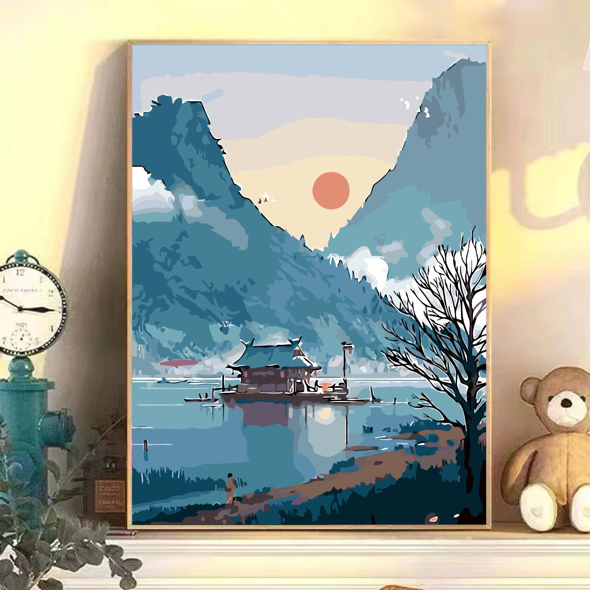 Pintura al óleo digital hecha a mano diy relleno sala de estar decoración de pintura colgante arte relleno pintura al óleo al por mayor