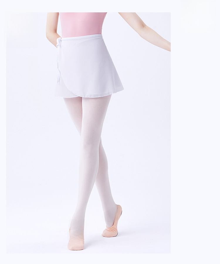 Ballet Skirt Women's Adult One-piece Lace-up Hip Chiffon Skirt Professional Training Clothes Matching Half-length Vallen Skirt