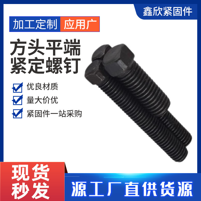 厂家批发GB821方头平端紧定螺钉四方头刀架定位螺丝M5-M36现货