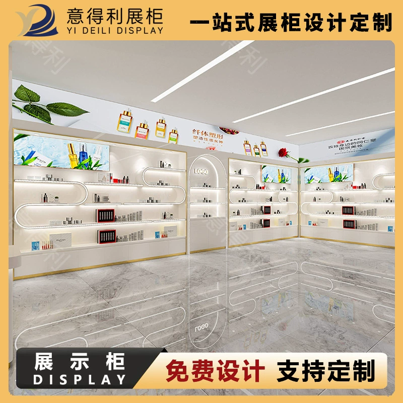 Изготовленные на заказ деревянные шкафы для красок, витрины для демонстрации продукции в выставочных залах компаний, стеклянные витрины для торговых центров, витрины для косметики