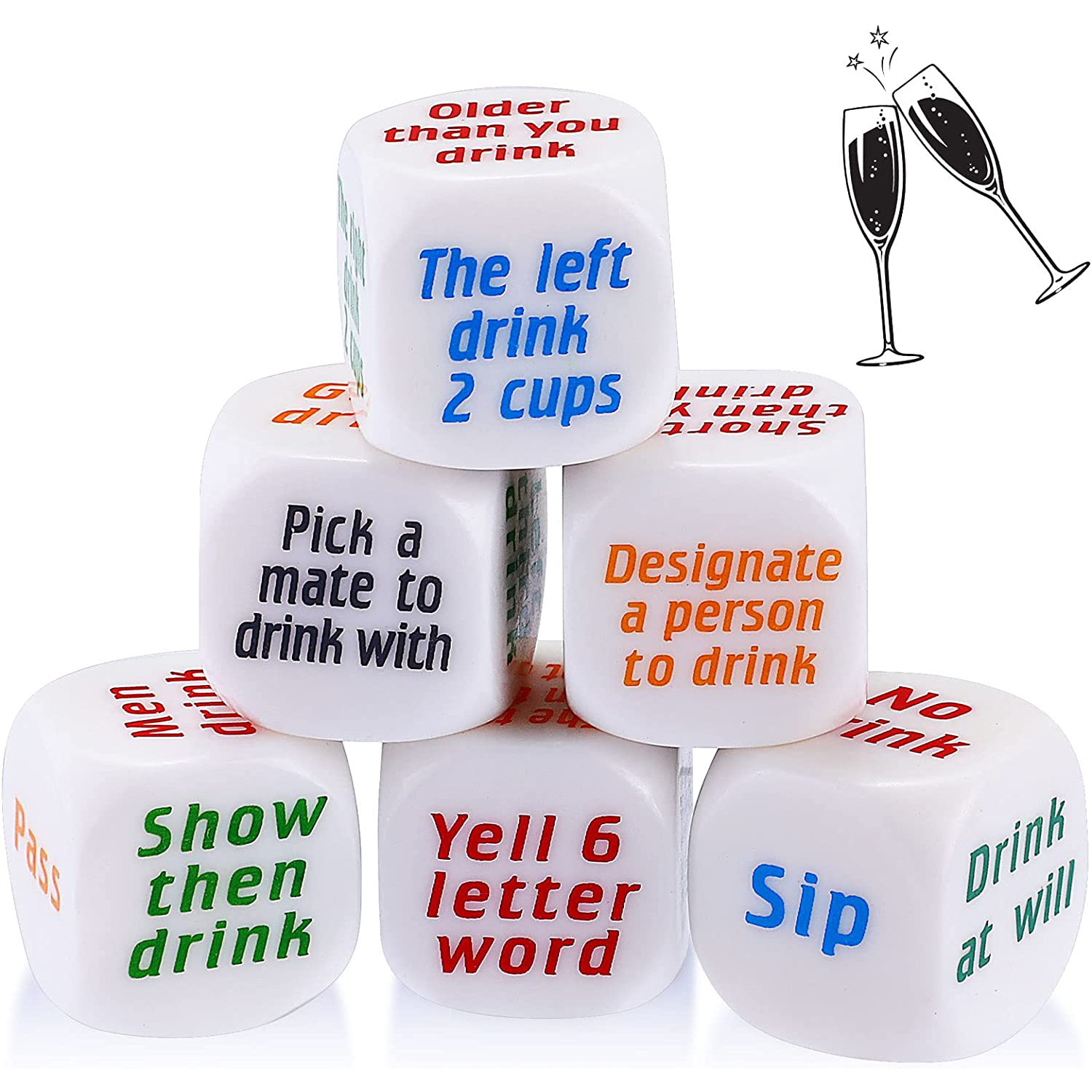 English wine dice dice English dice sieve color 6 2.5cm