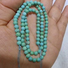 天然蒙松菱镁矿仿绿松石浅色系俏色佛珠长链diy文玩手串饰品批发