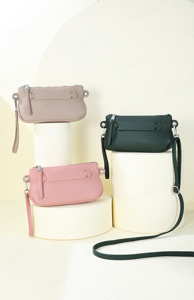 Women's Medium Pu Leather Solid Color Classic Style Square Zipper Shoulder Bag display picture 2