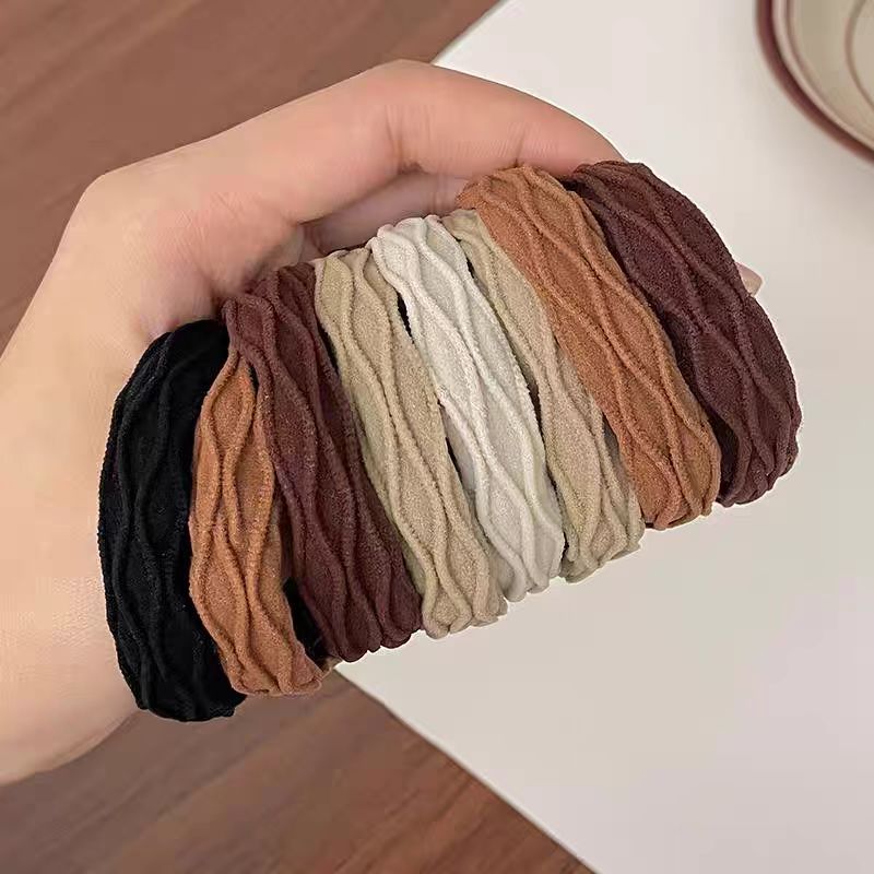In 여성 학생 헤어 링 그물 빨간 머리 밧줄 높은 탄성 원활한 우주 센터 헤어 링 높은 조랑말 꼬리 머리