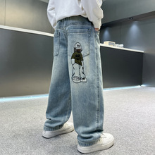 儿童牛仔裤春秋新款直筒男童裤子中大童帅气2025秋装男孩夏装薄款