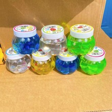 玩具水晶泥彩色批发南瓜起泡胶史莱姆手工制作2元百货高透彩泥