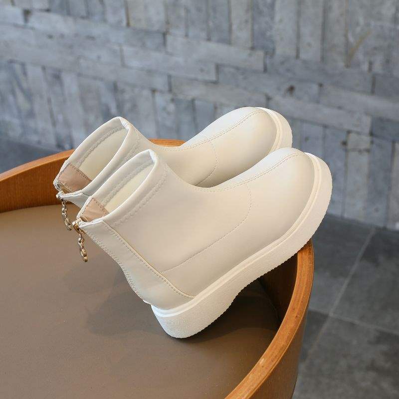 Boots Girls 2025 Spring Princess Style Single Boots Girls Shoes Autumn and Winter Fleece-Lined Cotton Baby Girl Boots