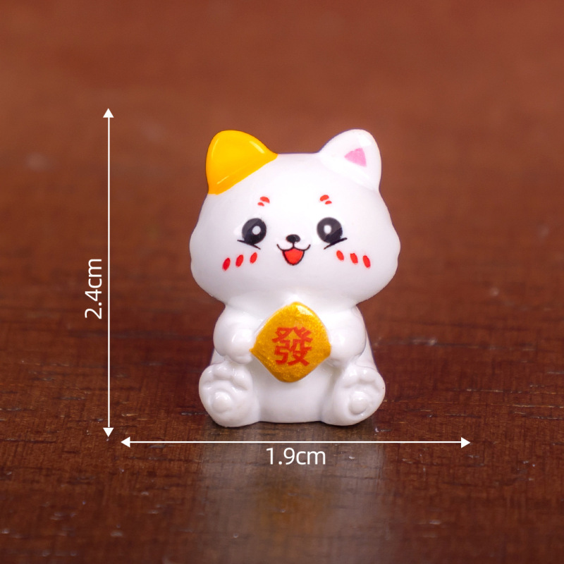 微景観創意可愛い招き猫diy装飾品部品ミニデスクトップ自動車積載中控台小置物|undefined