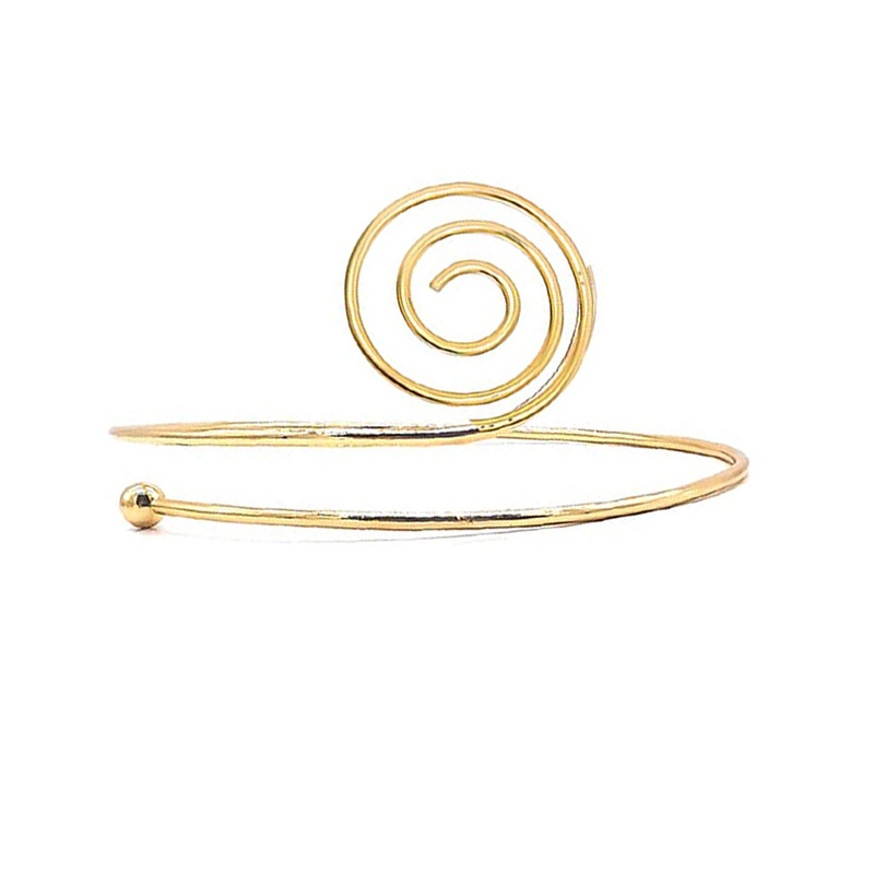 Fashion New Armband Wholesale Simple Spiral Opening Metal Temperament Bracelet display picture 4