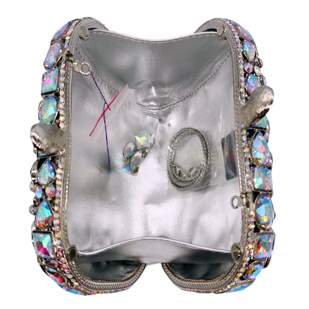 Bolsa de embrague de piedra en stock transfronterizo nueva bolsa de diamantes de cristal bolsas de mano bolsas de banquete