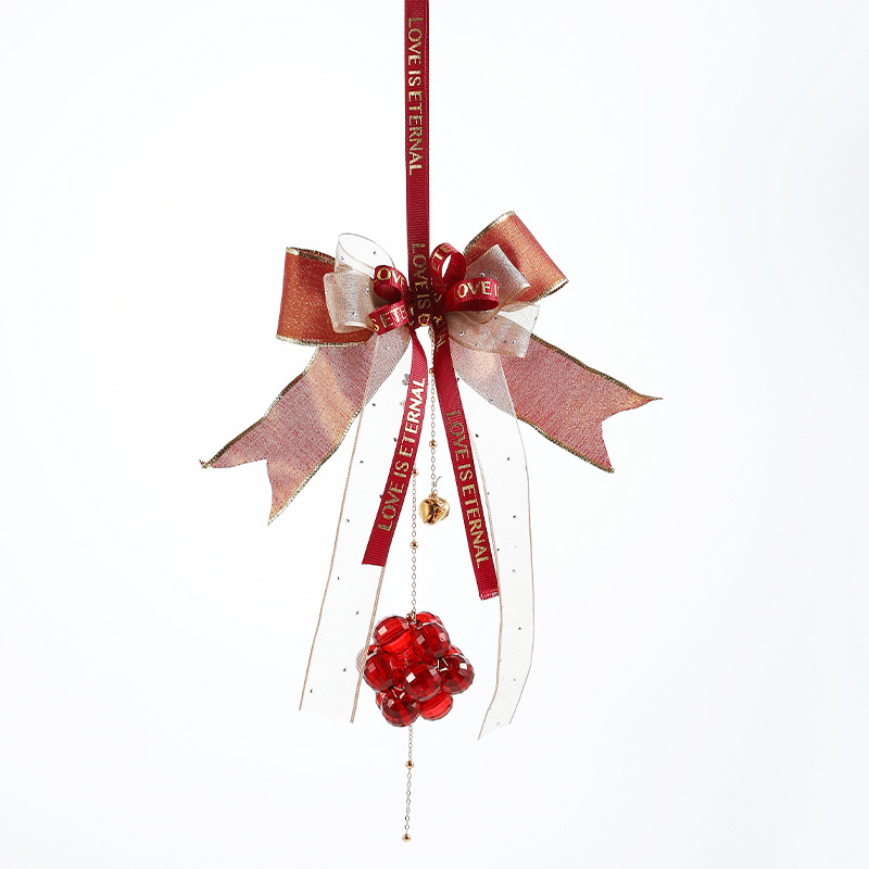 Nuevos colgantes de campana acrílica transparente colgantes colgantes de arco de alta calidad decoraciones de árbol de Navidad vestidos colgantes