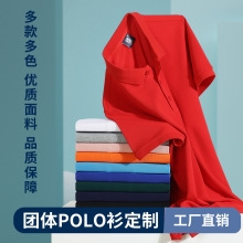 220克精梳棉翻领polo衫定印制logo团体工作服班服广告文化衫工衣